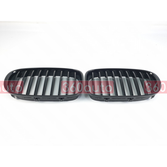 Решітка радіатора на BMW 7 F01, F02 2008-2015 чорний глянець One-Bar BMW-F01091