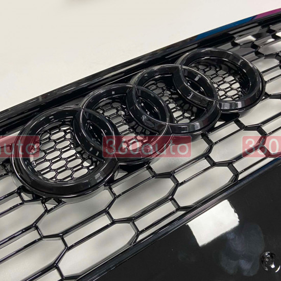 Решітка радіатора на Audi A3 2016-2019 чорна стиль RS A3-RS172