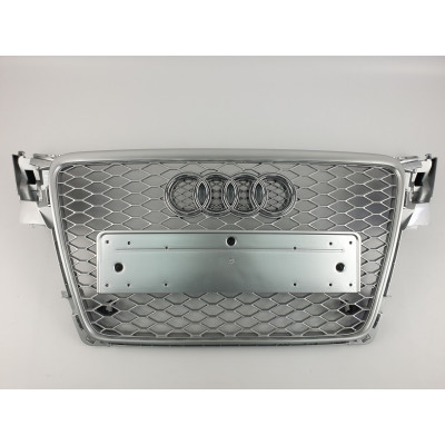 Решетка радиатора на Audi A4 B8 2007-2011 серая стиль RS A4-RS103