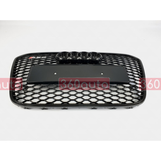 Решетка радиатора на Audi A6 C7 2011-2014 черная стиль RS A6-RS132