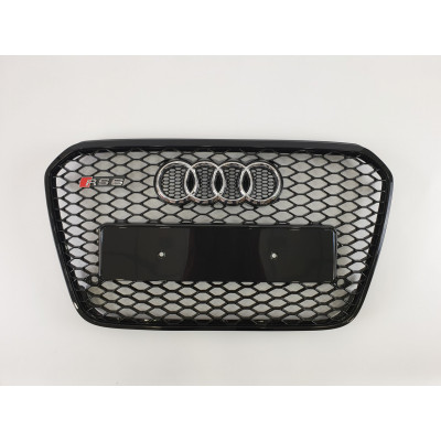 Решітка радіатора на Audi A6 C7 2011-2014 чорна в стилі RS Restal A6-RS135
