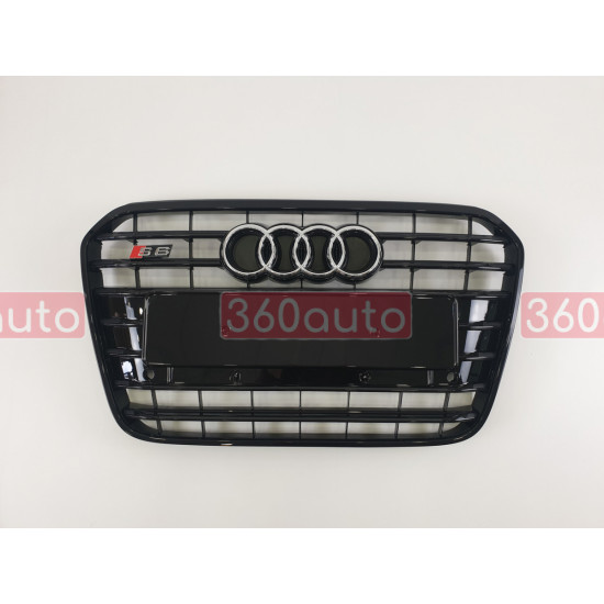 Решетка радиатора на Audi A6 C7 2011-2014 чорная в стиле S-Line Restal A6-S132