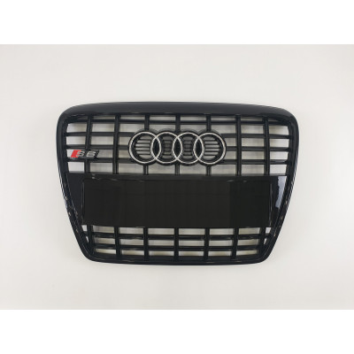 Решітка радіатора на Audi A6 C6 2004-2011 чорна в стилі S-Line Restal A6-S102