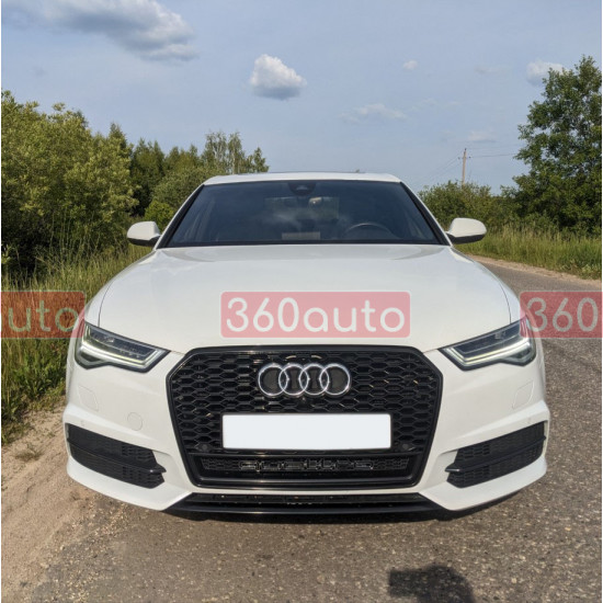 Решетка радиатора на Audi A6 C7 2014-2018 черная стиль RS A6-RS171