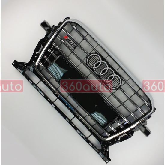 Решітка радіатора на Audi Q5 2012-2016 чорна з хромом стиль S-Line Q5-S131