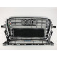 Решетка радиатора на Audi Q5 2012-2016 черная с хромом стиль S-Line Q5-S131