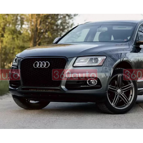 Решітка радіатора на Audi Q5 2012-2016 чорна стиль RS Q5-RS133