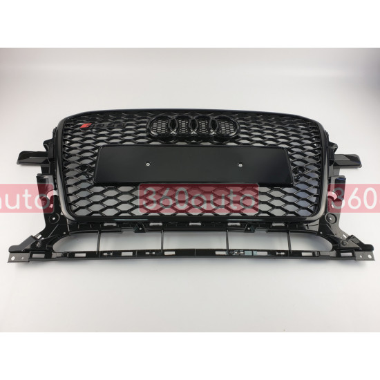Решетка радиатора на Audi Q5 2012-2016 черная стиль RS Q5-RS133