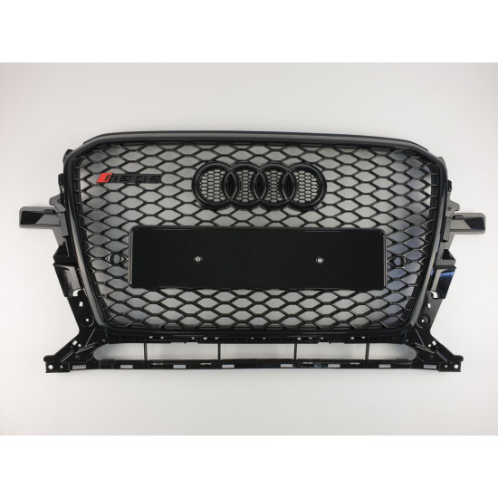 Решітка радіатора на Audi Q5 2012-2016 чорна стиль RS Q5-RS133