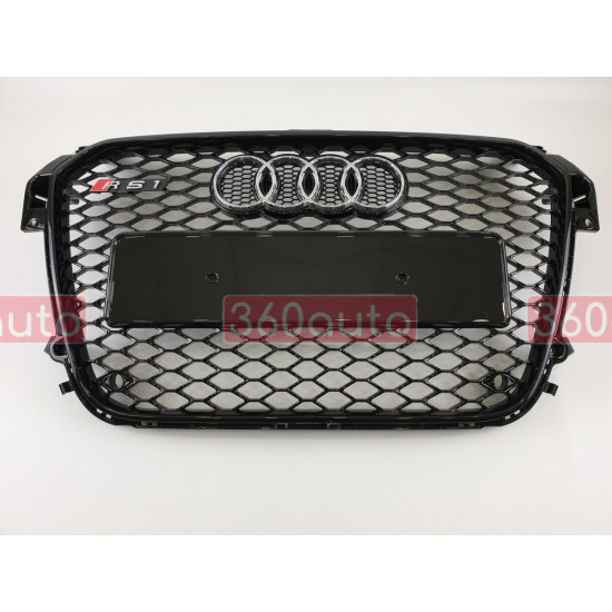 Решетка радиатора на Audi A1 2010-2014 черная стиль RS A1-RS131