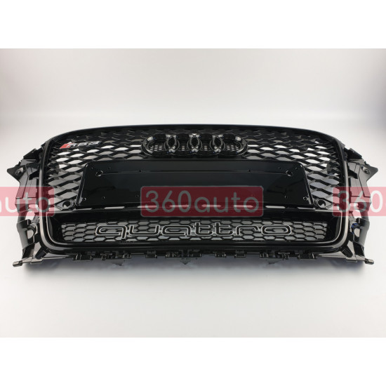 Решетка радиатора на Audi A3 2013-2015 черная стиль RS A3-RS132
