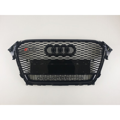Решітка радіатора на Audi A4 B8 2011-2015 чорна стиль RS A4-RS132