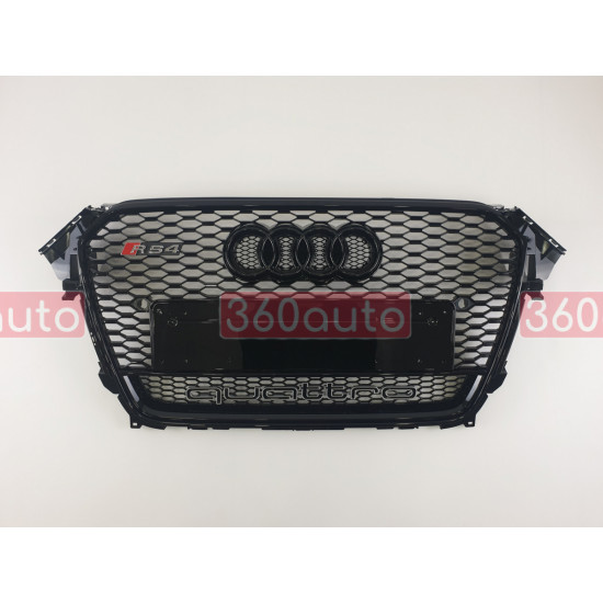Решетка радиатора на Audi A4 B8 2011-2015 черная стиль RS A4-RS132