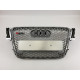 Решетка радиатора на Audi A5 2009-2011 серая стиль RS A5-RS102