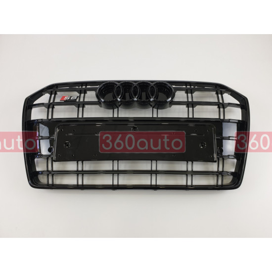 Решітка радіатора на Audi A6 C7 2014-2018 чорна стиль S-Line A6-S1731
