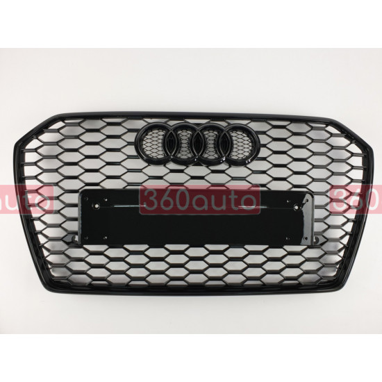 Решетка радиатора на Audi A6 C7 2014-2018 черная стиль RS A6-RS174