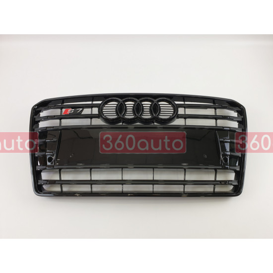 Решітка радіатора на Audi A7 2010-2014 чорна стиль S-Line A7-S123