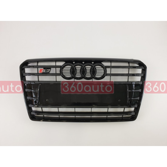 Решетка радиатора на Audi A7 2010-2014 черная стиль S-Line A7-S123