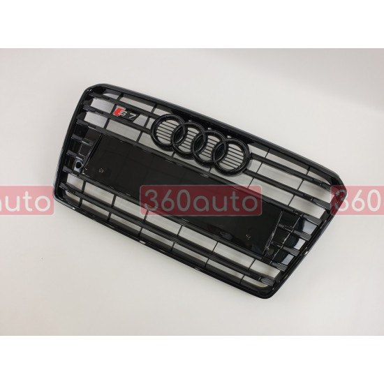 Решетка радиатора на Audi A7 2010-2014 черная стиль S-Line A7-S123