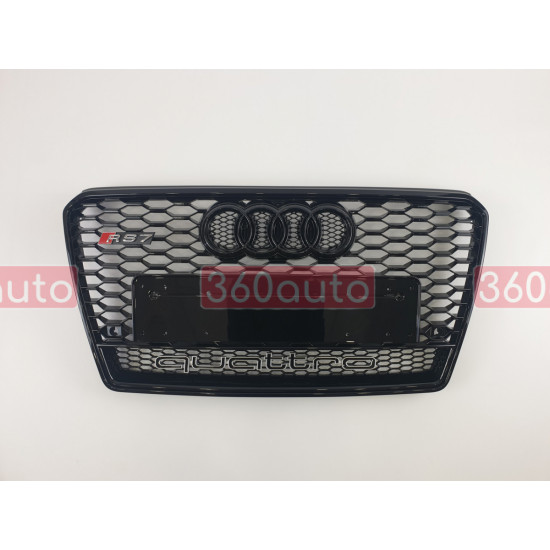 Решітка радіатора на Audi A7 2010-2014 чорна стиль RS A7-RS123
