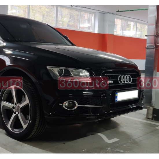 Решітка радіатора на Audi Q5 2012-2016 чорна стиль S-Line Q5-S133