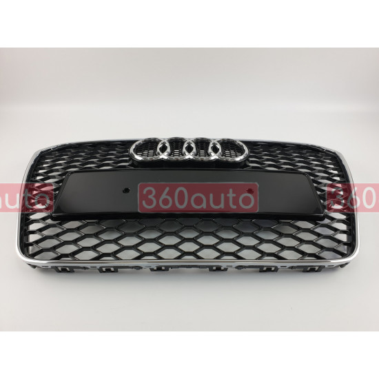 Решітка радіатора на Audi A5 2011-2016 чорна з хромом стиль RS A5-RS131