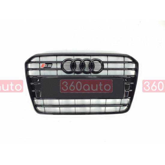 Решетка радиатора на Audi A5 2011-2016 черная стиль S-Line A5-S133