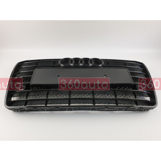 Решетка радиатора на Audi A8 2014-2017 черная стиль S-Line A8-S152