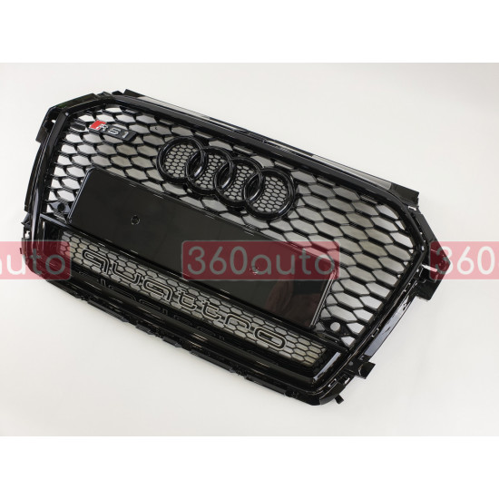 Решітка радіатора на Audi A1 2014-2018 чорна стиль RS A1-RS171