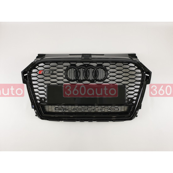 Решетка радиатора на Audi A1 2014-2018 черная стиль RS A1-RS171