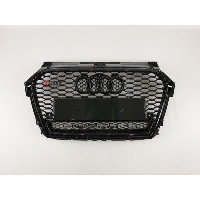 Решітка радіатора на Audi A1 2014-2018 чорна в стилі RS Restal A1-RS171