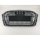 Решітка радіатора на Audi A3 2016-2019 чорна з хромом стиль S-Line A3-S171