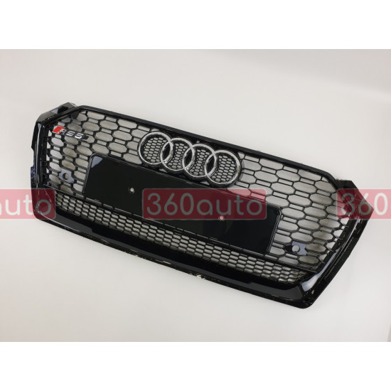 Решетка радиатора на Audi A5 2016- черная стиль RS A5-RS181