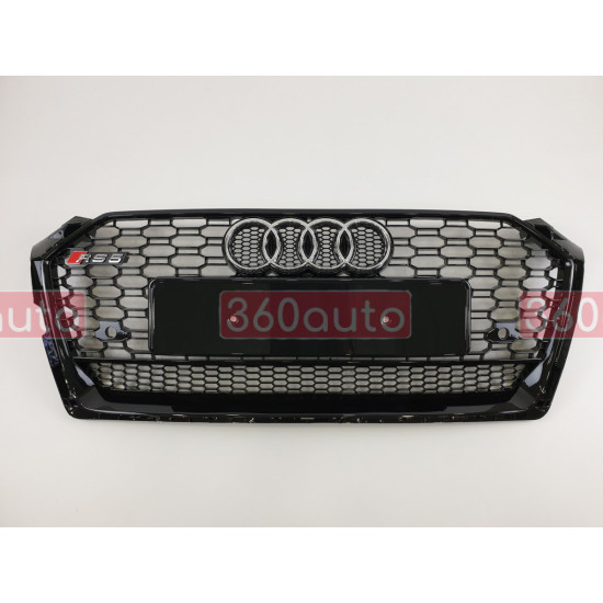 Решетка радиатора на Audi A5 2016- черная стиль RS A5-RS181