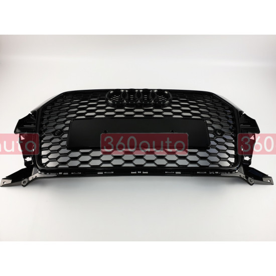 Решетка радиатора на Audi Q3 2014-2018 черная стиль RS Q3-RS162