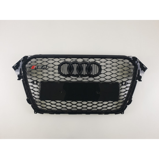 Решітка радіатора на Audi A4 B8 2011-2015 чорна стиль RS A4-RS133