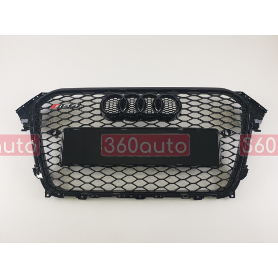 Решітка радіатора на Audi A4 B8 2011-2015 чорна стиль RS A4-RS133