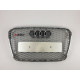 Решітка радіатора на Audi A6 C7 2011-2014 сіра з хромом стиль RS A6-RS134