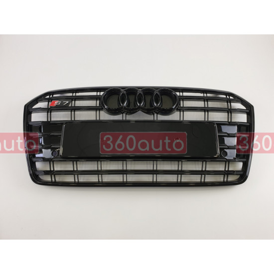 Решітка радіатора на Audi A7 2014-2017 чорна стиль S-Line A7-S1531