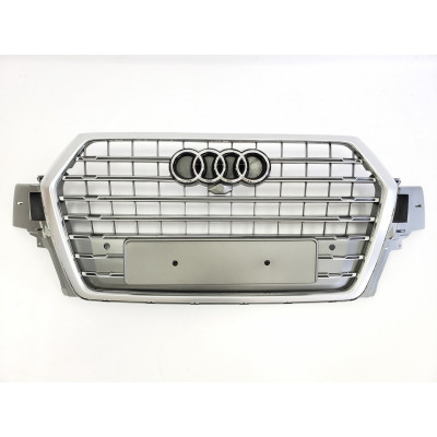 Решетка радиатора на Audi Q7 2015- серая стиль S-Line Q7-S154