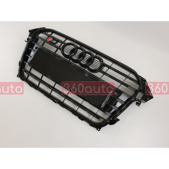 Решетка радиатора на Audi A4 B8 2011-2015 черная стиль S-Line A4-S132