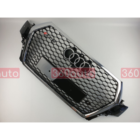 Решетка радиатора на Audi Q7 2015- черная с хромом стиль RS Q7-RS153