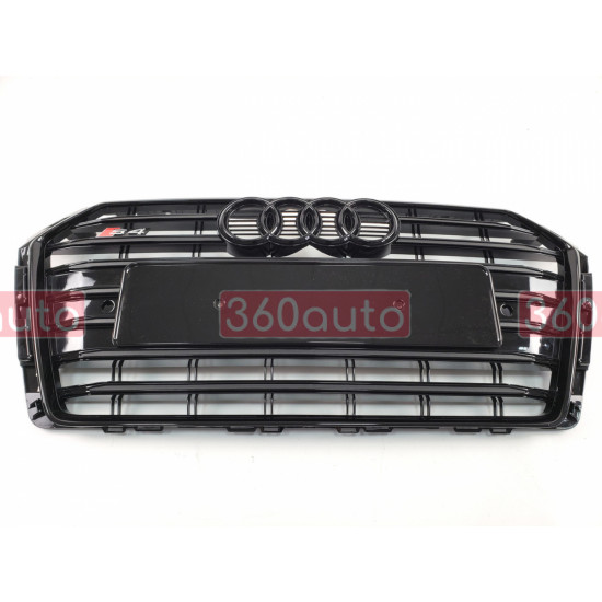 Решетка радиатора на Audi A4 B9 2015- черная стиль S-Line A4-S183