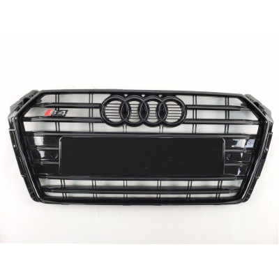 Решетка радиатора на Audi A4 B9 2015- черная стиль S-Line A4-S183