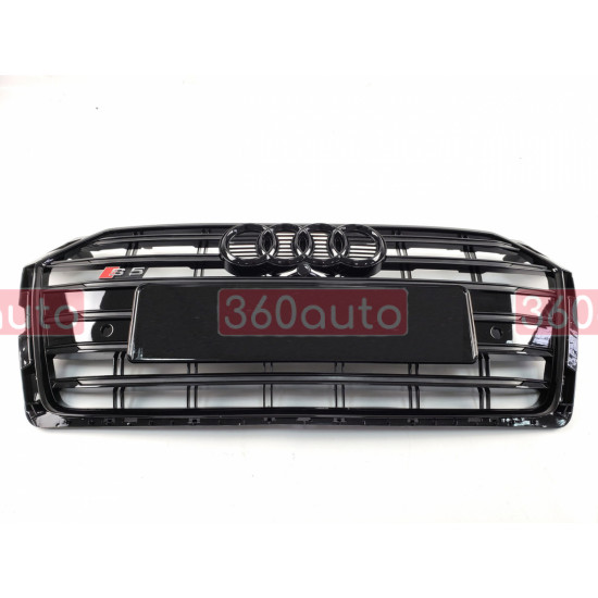 Решетка радиатора на Audi A5 2016- черная стиль S-Line A5-S182