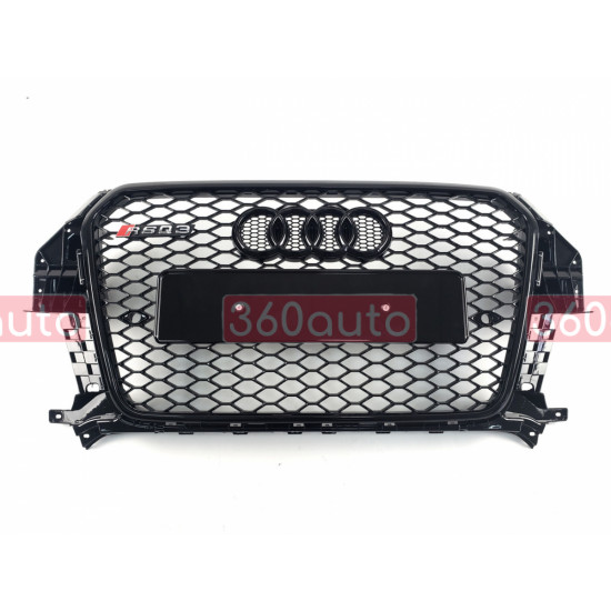 Решітка радіатора на Audi Q3 2011-2014 чорна стиль RS Q3-RS132