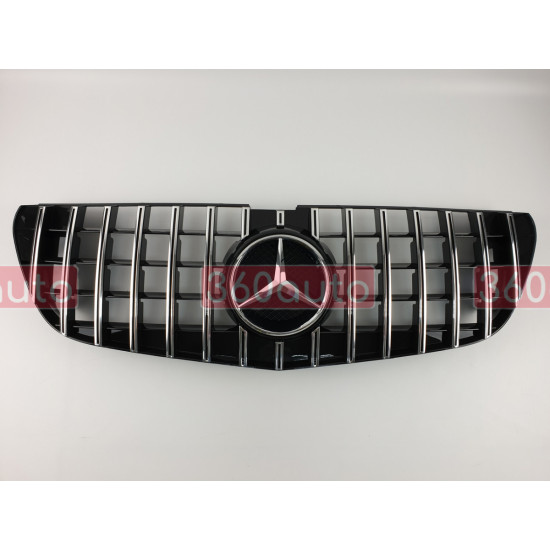 Решітка радіатора на Mercedes Vito W447 2014-2019 GT чорна з хромом MB-W447151