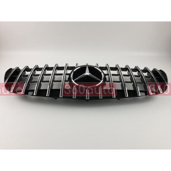 Решітка радіатора на Mercedes Vito W447 2014-2019 GT чорна з хромом MB-W447151