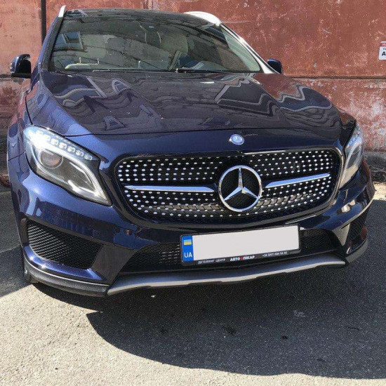 Решітка радіатора на Mercedes GLA-class X156 2013-2017 Diamond сіра MB-X156152