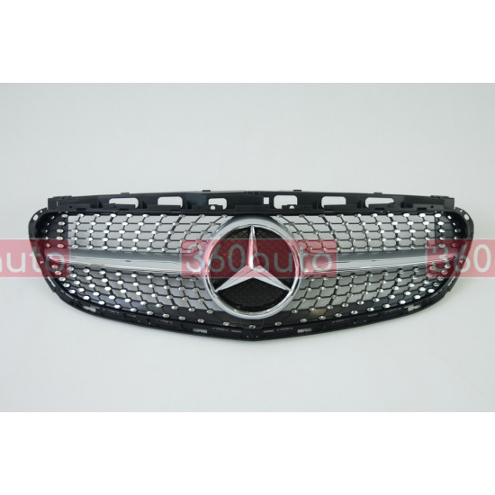 Решетка радиатора на Mercedes E-class W212 2013-2016 серая Diamond MB-W212151